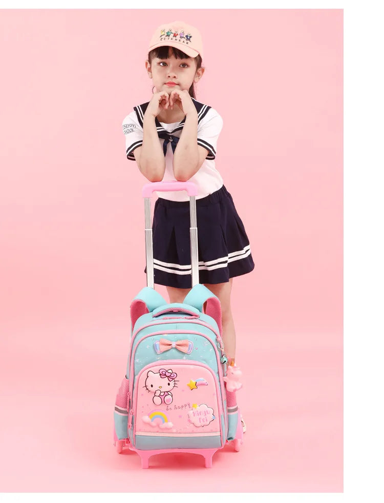 Cartable à Roulettes pour Enfants - Sac à Dos École avec Roues, Sac de Voyage pour Écoliers, Thème Anime, Mochila Escolar Niña, Sac à Dos Enfant - La Maison Cozy