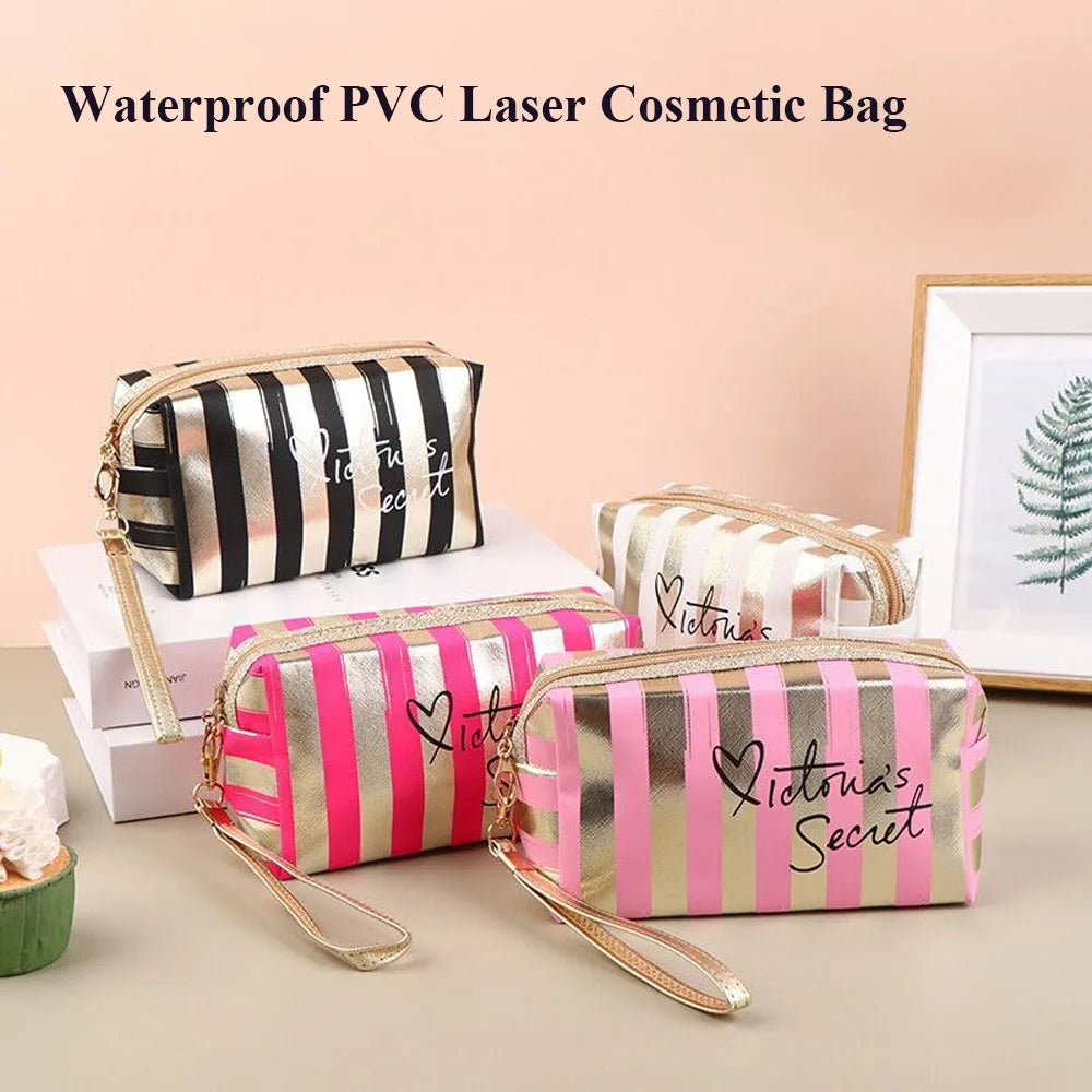 Sac de Rangement Cosmétiques en PVC Laser Étanche - Organisateur de Voyage pour Femme - La Maison Cozy