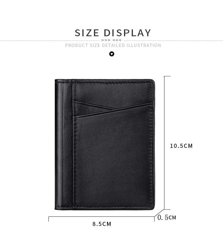 Porte-Cartes Mince pour Homme YUECIMIE - Porte-Cartes Slim en Cuir Véritable avec Protection RFID - La Maison Cozy