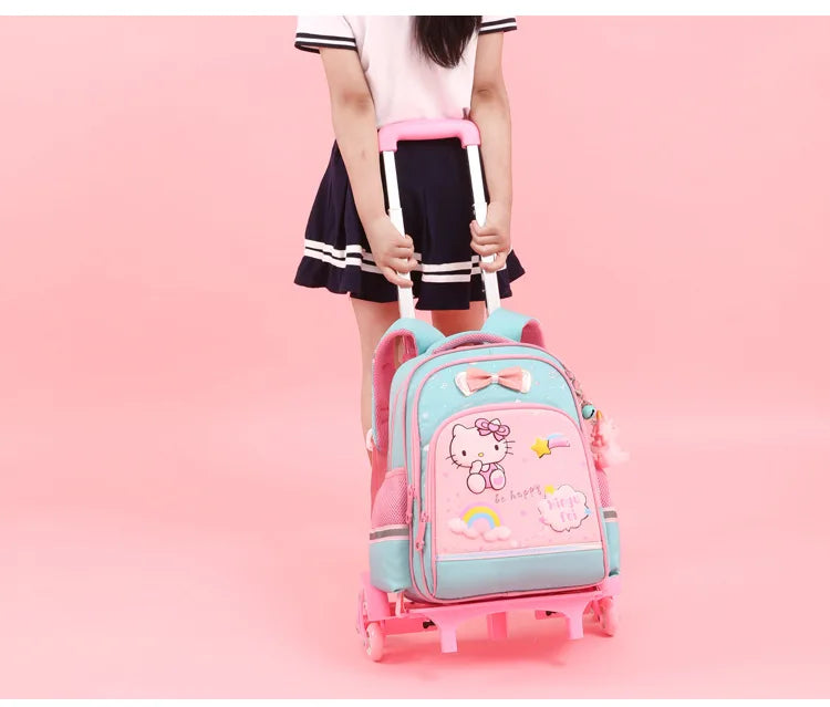 Cartable à Roulettes pour Enfants - Sac à Dos École avec Roues, Sac de Voyage pour Écoliers, Thème Anime, Mochila Escolar Niña, Sac à Dos Enfant - La Maison Cozy