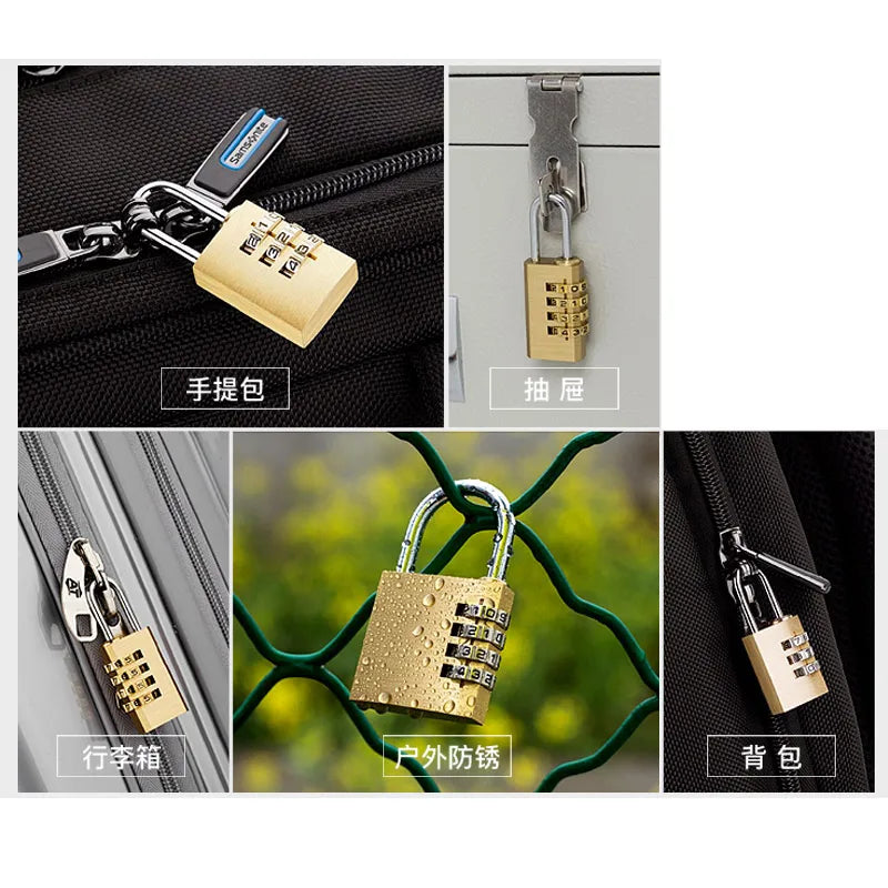 Cadenas Numérique de Haute Qualité en Laiton pour Porte - Verrouillage à Combinaison, Cadenas de Sécurité pour Gymnase, Casier et Extérieur, en Cuivre et Acier Inoxydable - La Maison Cozy