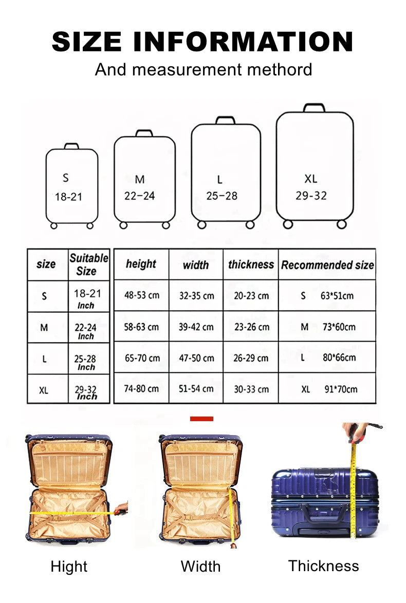 Housse Protectrice Élastique Unie pour Valise - Matériau Épais avec Fermeture Éclair, Adaptée aux Valises de 18 à 32 Pouces, Accessoire de Voyage - La Maison Cozy