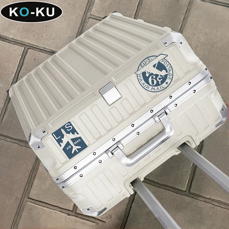 KO-KU 2024 Valise avec Cadre en Aluminium – Trolley Case avec Roues Universelles, 20-28 Pouces - La Maison Cozy