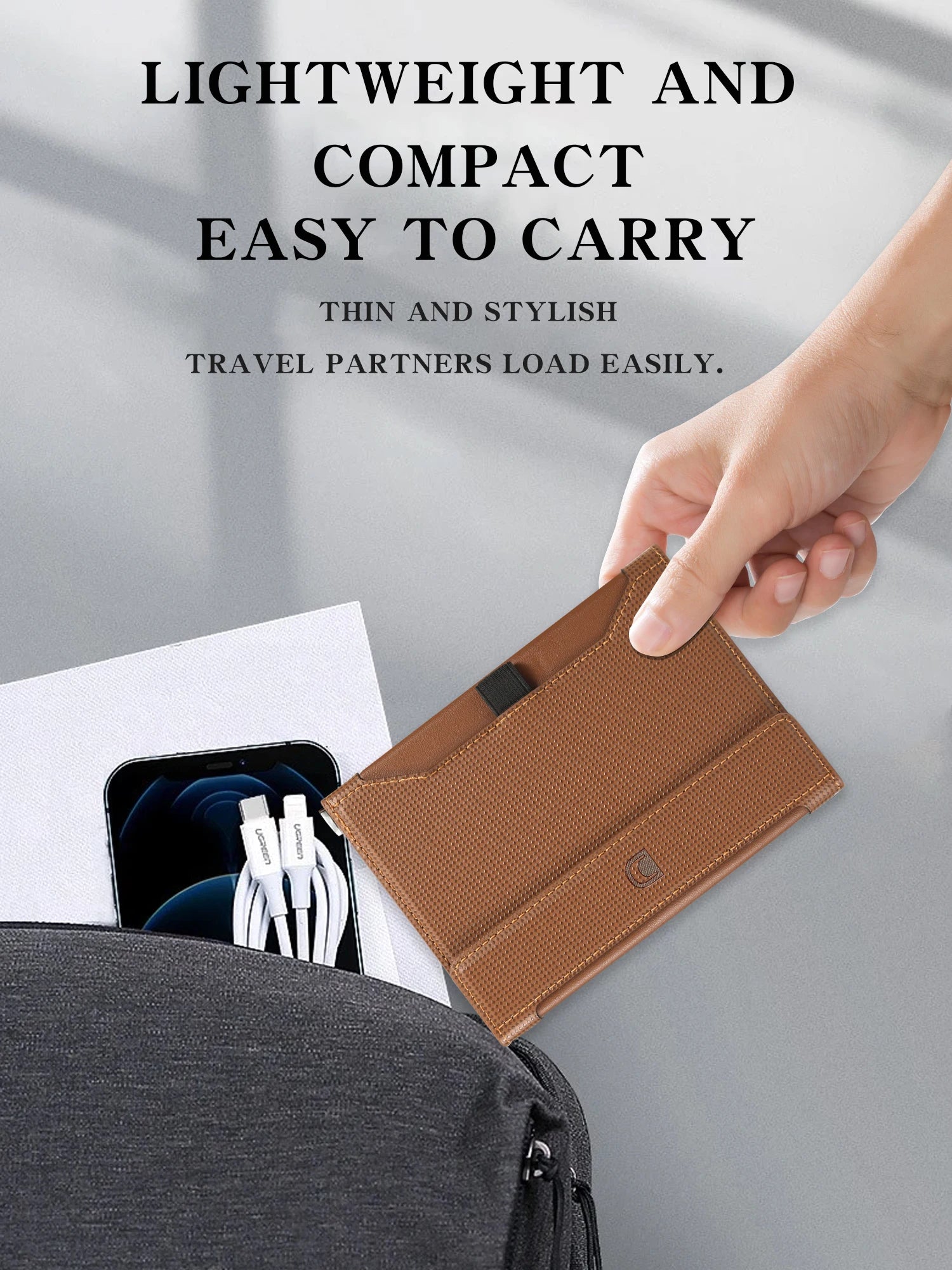 Porte-Passeport RFID Multifonction en Cuir pour Hommes et Femmes - Porte-Documents Portatif avec Stockage de Cartes SIM, Micro, Pin et Nano - La Maison Cozy