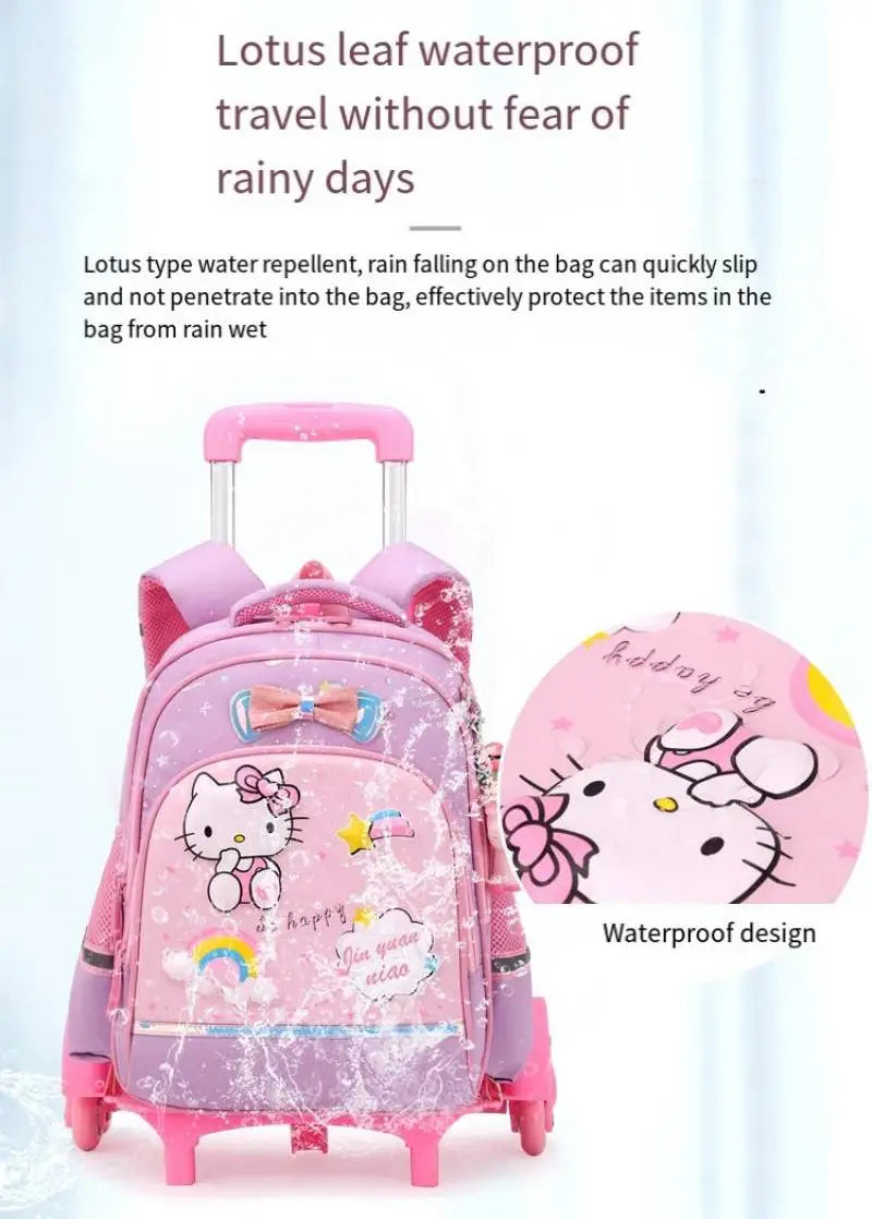 Cartable à Roulettes pour Enfants - Sac à Dos École avec Roues, Sac de Voyage pour Écoliers, Thème Anime, Mochila Escolar Niña, Sac à Dos Enfant - La Maison Cozy