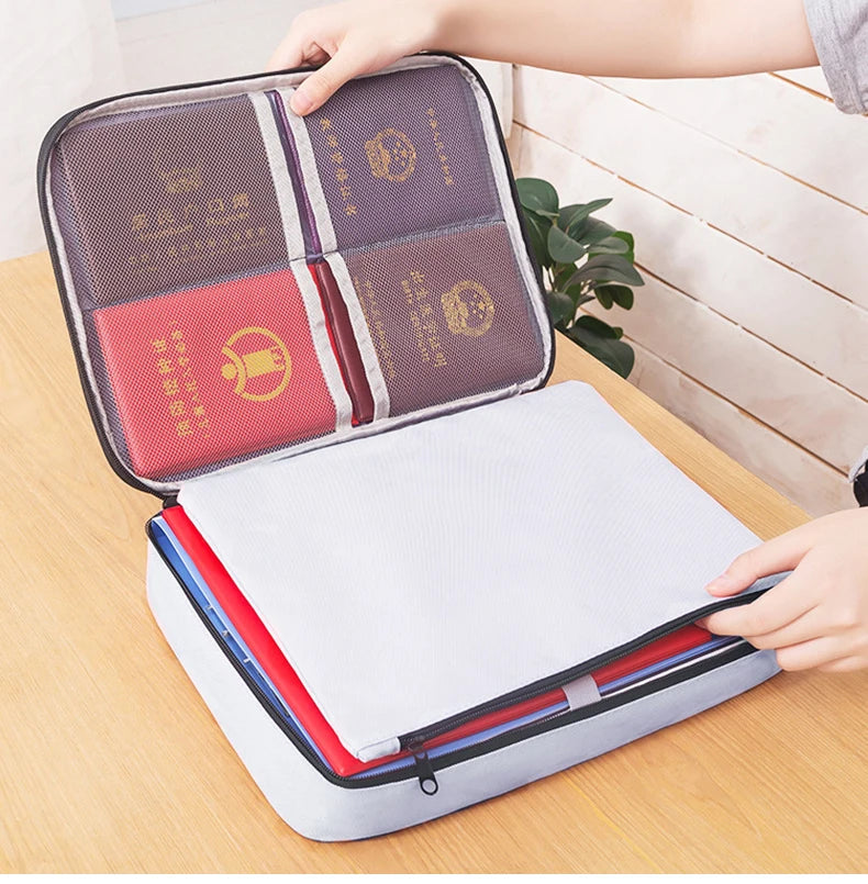 Organisateur de Documents – Porte-Documents A4, Sac Homme/Femme, Étui de Rangement, Porte-Passeport, Organisateur Fonctionnel - La Maison Cozy