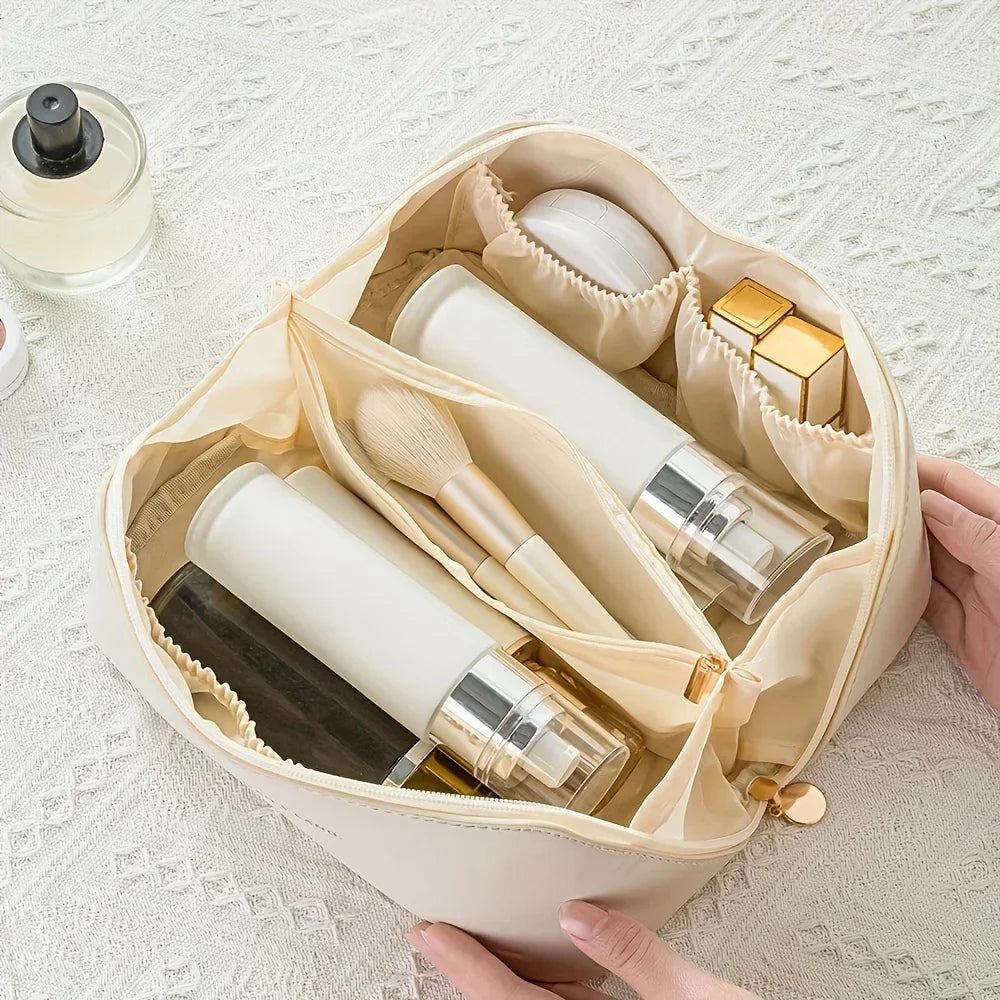 Trousse de maquillage pour femme - Organisateur de voyage luxueux avec fermeture éclair - La Maison Cozy