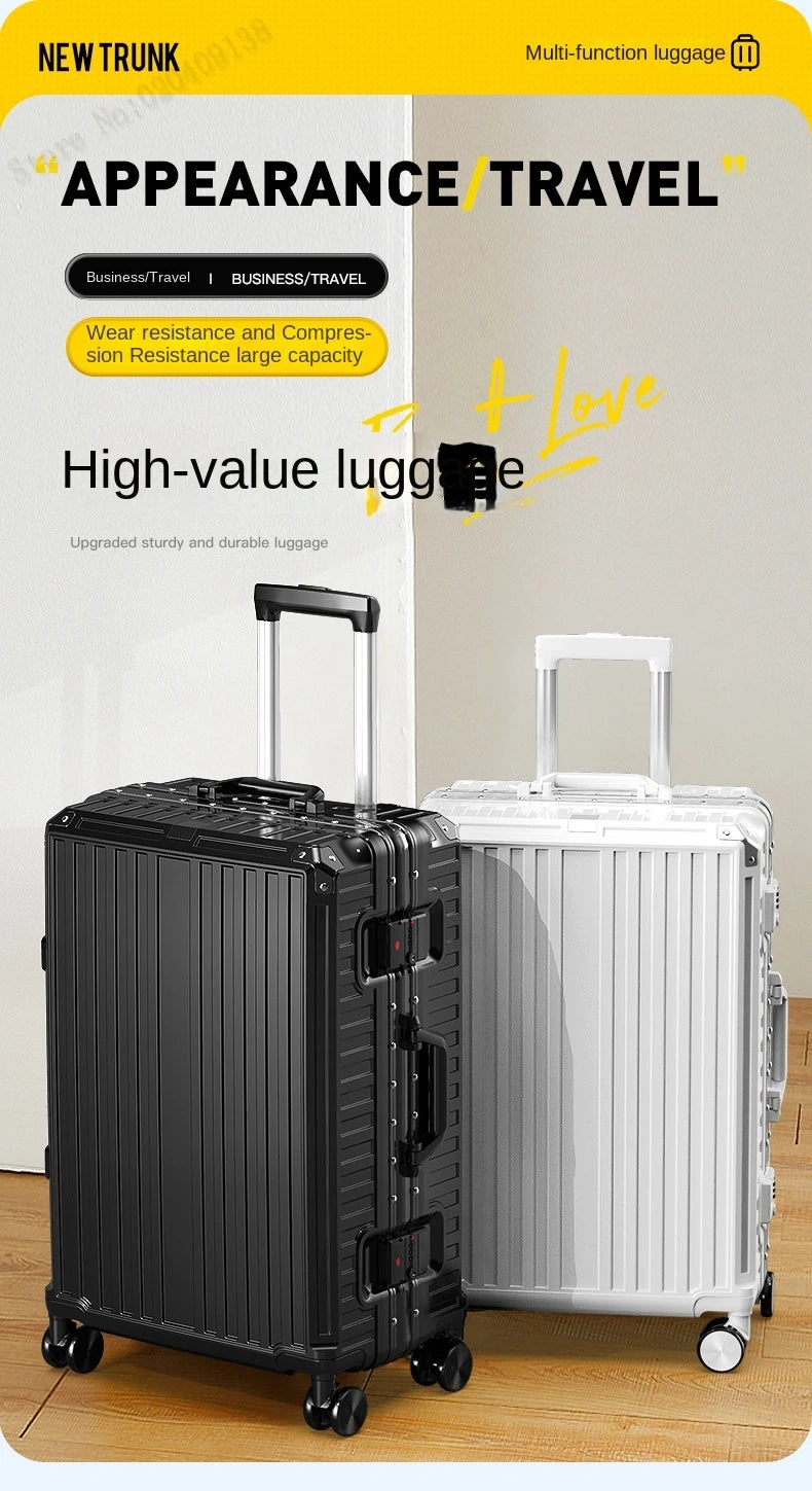 KO-KU 2024 Valise avec Cadre en Aluminium – Trolley Case avec Roues Universelles, 20-28 Pouces - La Maison Cozy