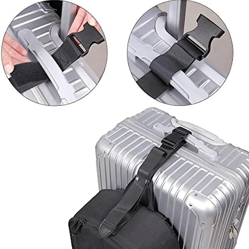 Sangles de Valise avec Clip Métallique et Ressort - Sangles Ajustables en Nylon pour Valises, Ceinture pour Bagages à Main et Chariots - La Maison Cozy