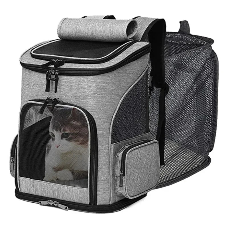 Sac à Dos pour Animaux de Compagnie - Sac Extensible pour Chiot, Sac à Grande Capacité, Sac à Dos Respirant et Portable pour Chat et Chien, Sac Pliable - La Maison Cozy