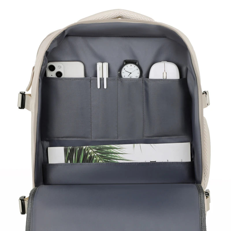 Sac à dos de voyage multifonction - Sac cabine, sac professionnel et pour ordinateur portable, extensible, avec port USB et étanchéité - La Maison Cozy