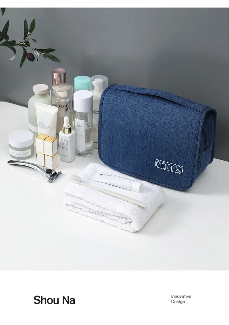 Trousse de Toilette Suspendue en Tissu Oxford - Organisateur de Voyage Étanche pour Hommes et Femmes - La Maison Cozy