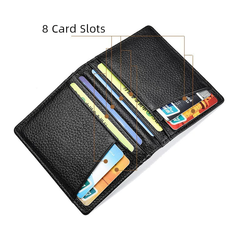 Porte-Cartes Mince pour Homme YUECIMIE - Porte-Cartes Slim en Cuir Véritable avec Protection RFID - La Maison Cozy