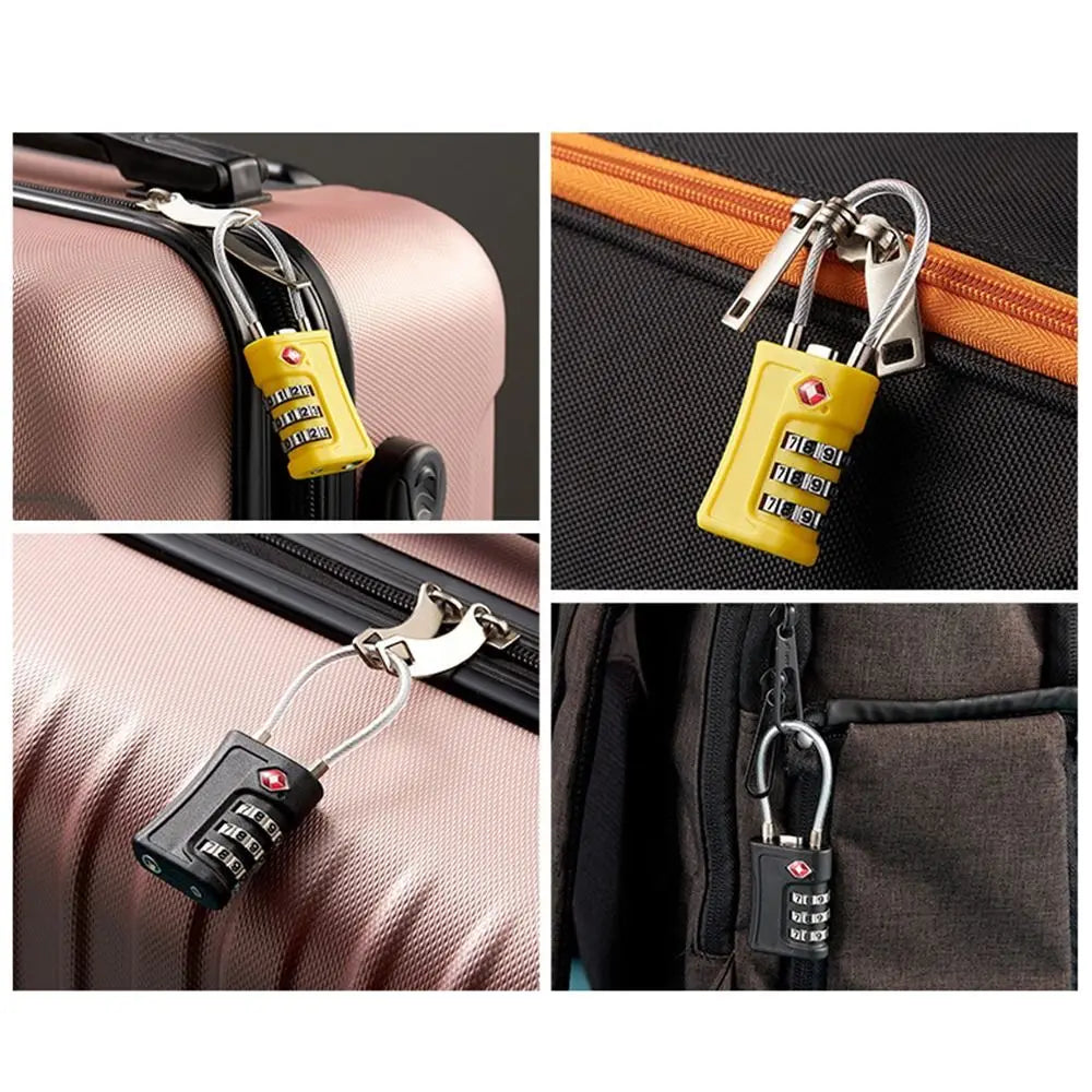 Cadenas de Cabinet et de Voyage à Couleurs Contrastées - Cadenas à Code TSA pour Bagages, Verrou de Sécurité à 3 Chiffres pour Luggage - La Maison Cozy