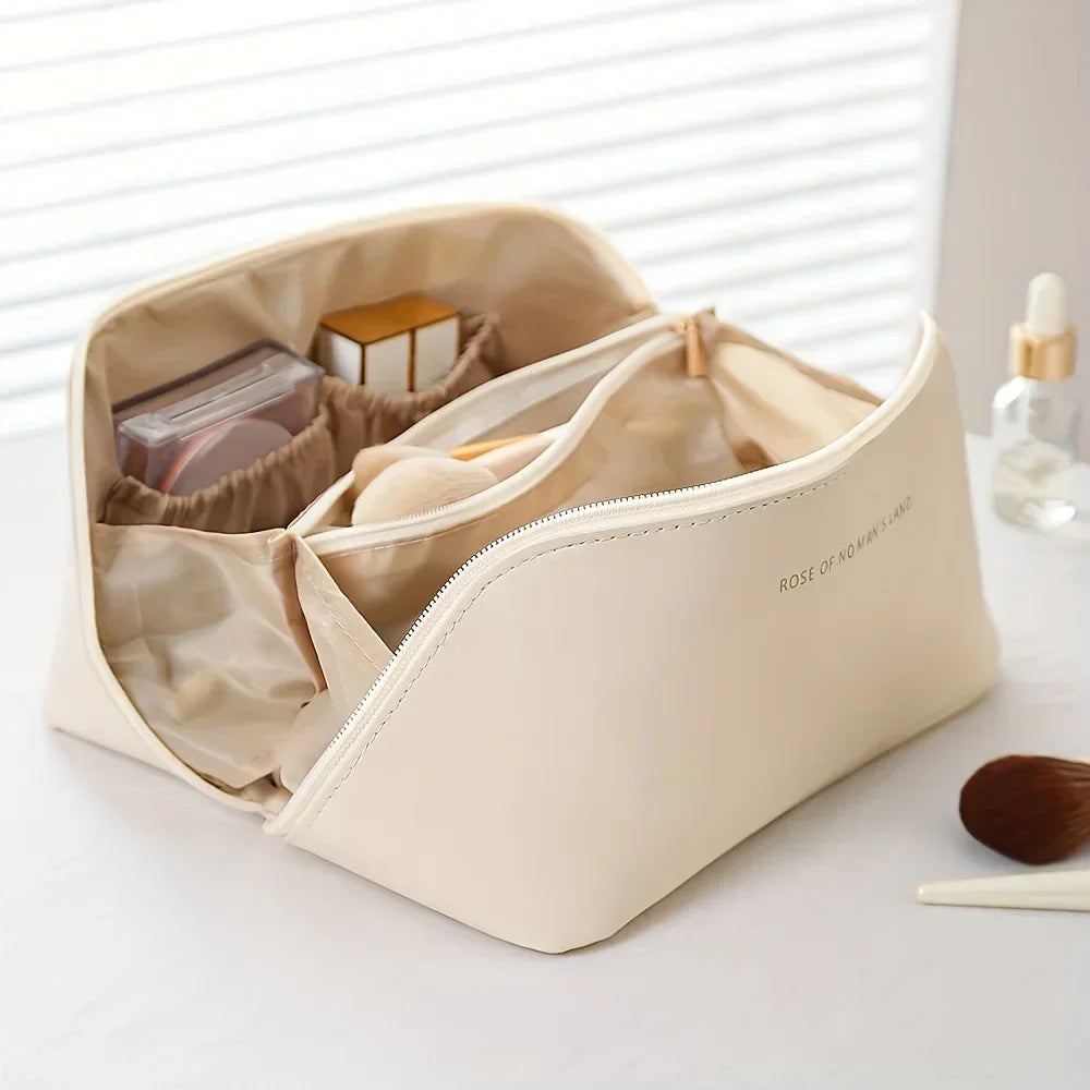 Trousse de maquillage pour femme - Organisateur de voyage luxueux avec fermeture éclair - La Maison Cozy