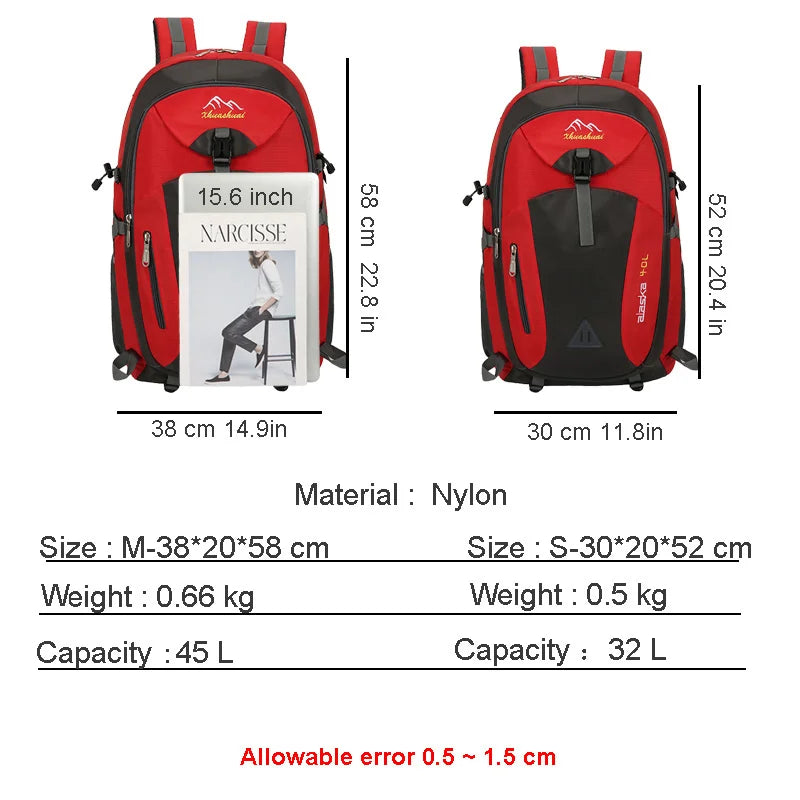 Nouveau Sac à Dos Homme en Nylon - Sac à Dos Étanche, Casual, pour Voyage et Activités Extérieures, Sac de Randonnée et Camping pour Femmeng Mountaineering Bag Youth Sports Bags - La Maison Cozy