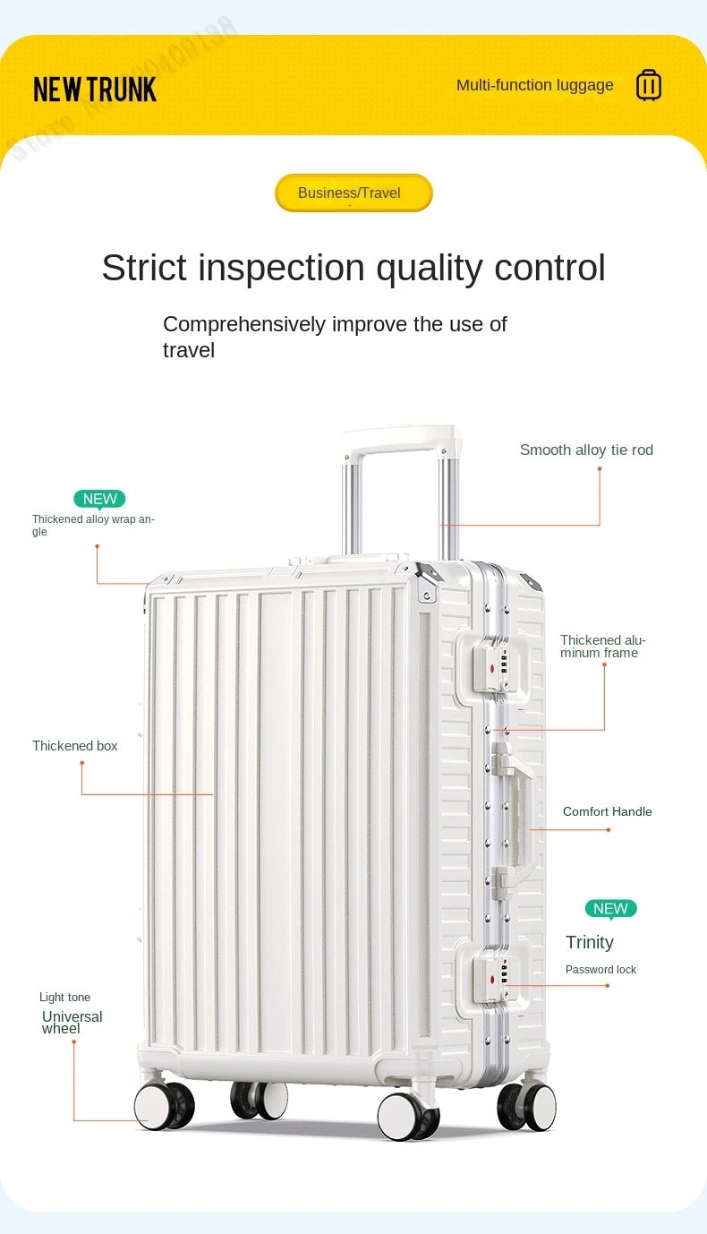 KO-KU 2024 Valise avec Cadre en Aluminium – Trolley Case avec Roues Universelles, 20-28 Pouces - La Maison Cozy