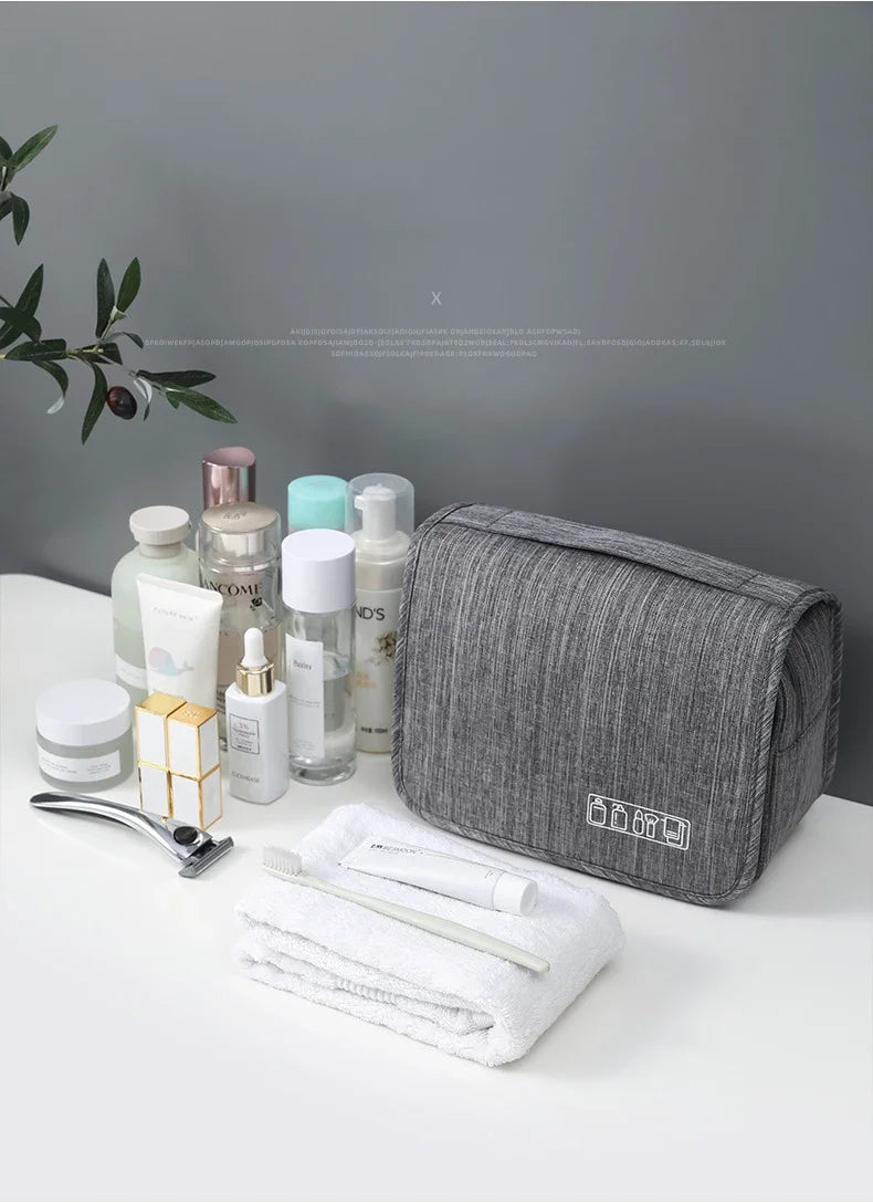 Trousse de Toilette Suspendue en Tissu Oxford - Organisateur de Voyage Étanche pour Hommes et Femmes - La Maison Cozy