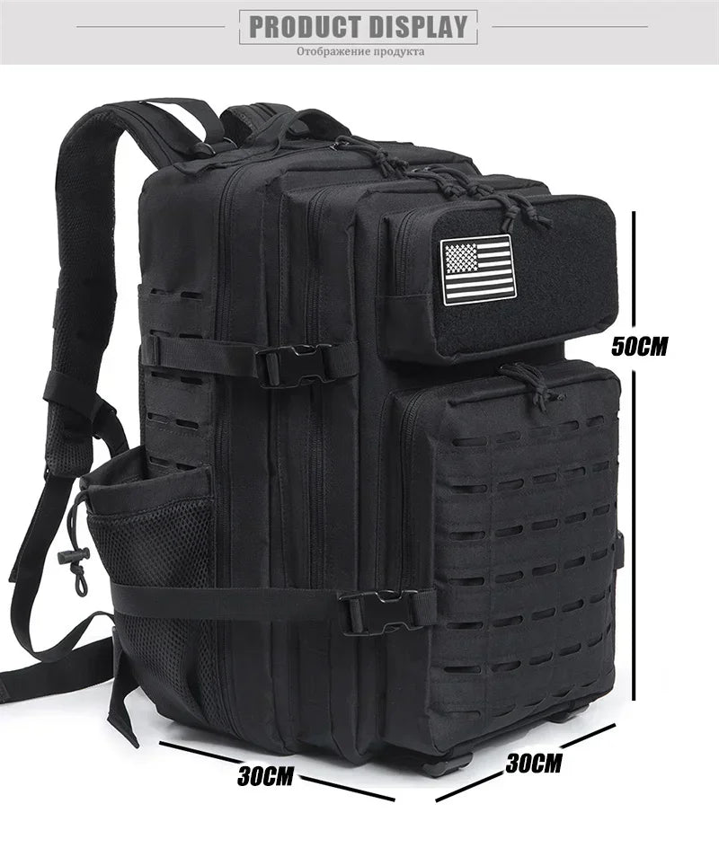 QT&QY 25L/45L Sac à Dos Tactique Militaire pour Hommes et Femmes - Sac d'Assaut Armée - Petit Sac à Dos Scolaire avec Porte-Bouteille - La Maison Cozy