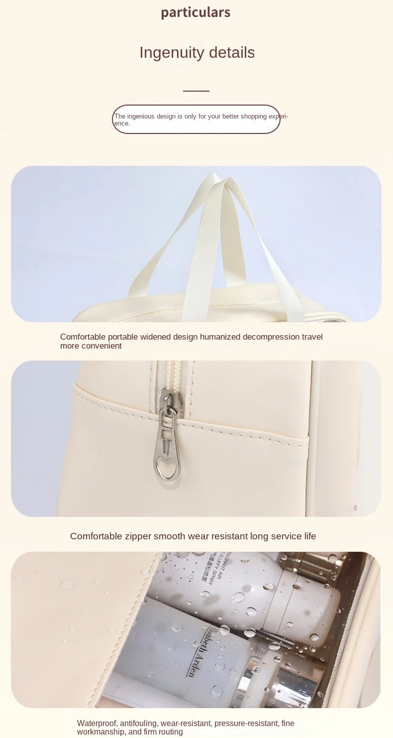 Trousse de Toilette Transparente pour Femme - Grand Format Étanche et Multifonctionnel - La Maison Cozy