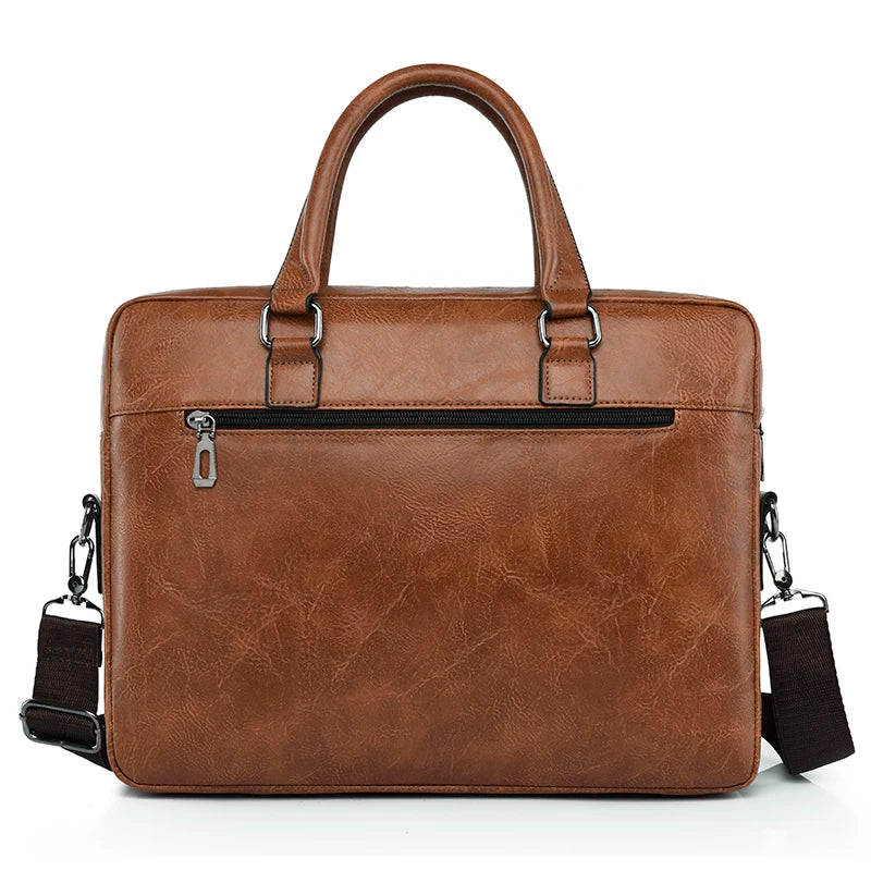 Sac en Cuir pour Hommes - Sacoche de Bureau, Portefeuille pour Ordinateur Portable - La Maison Cozy