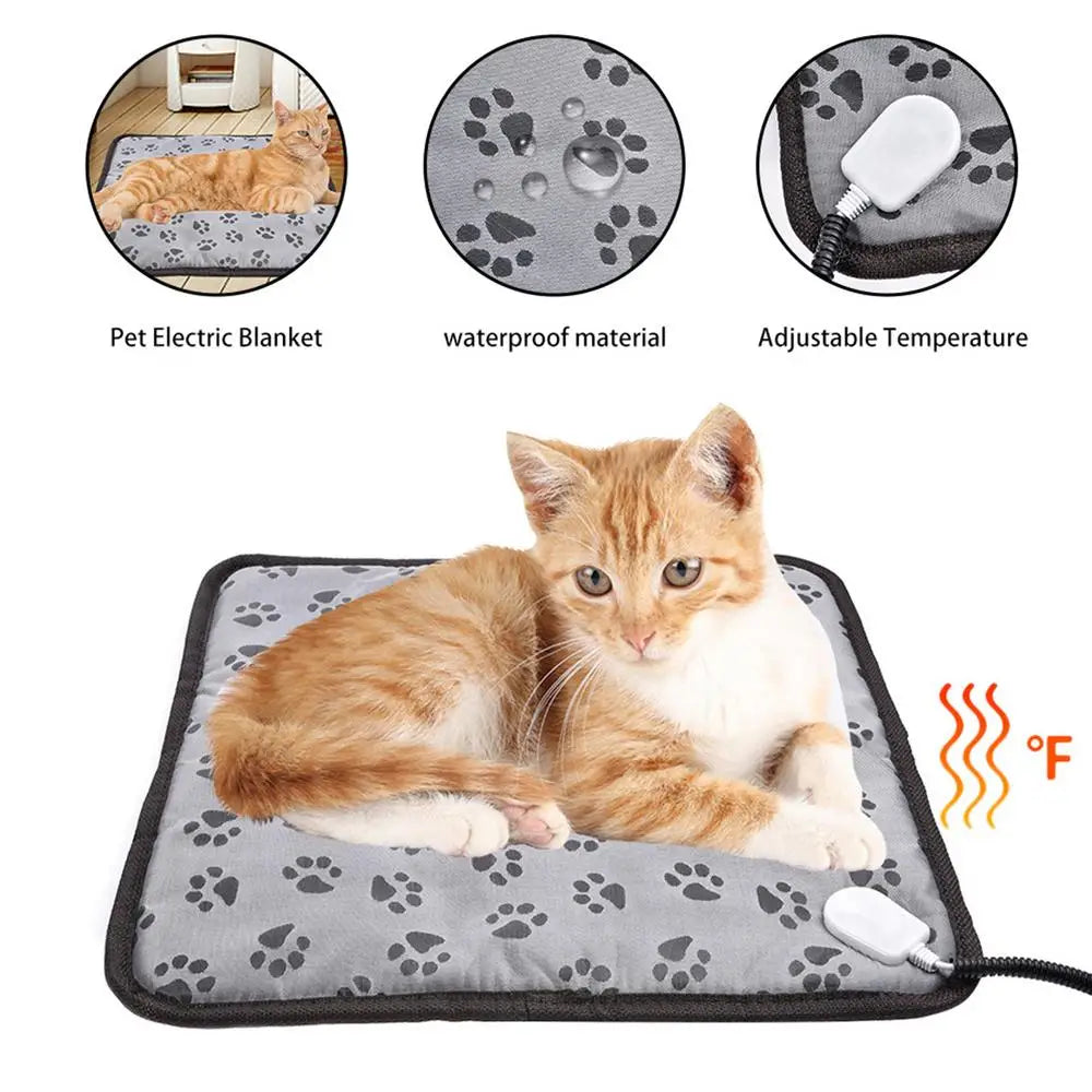 Couverture Électrique pour Animaux de Compagnie - Matelas Chauffant Hiver pour Chien et Chat avec Protection Anti-Morsure - La Maison Cozy