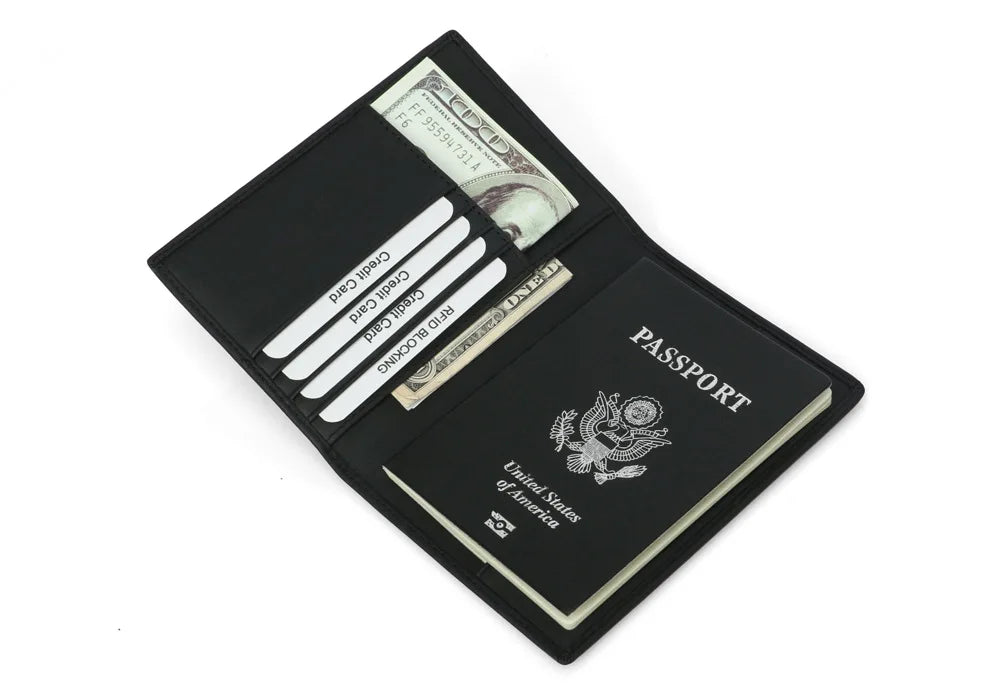 Étui pour Passeport en Fibre de Carbone – Portefeuille de Voyage Slim - La Maison Cozy