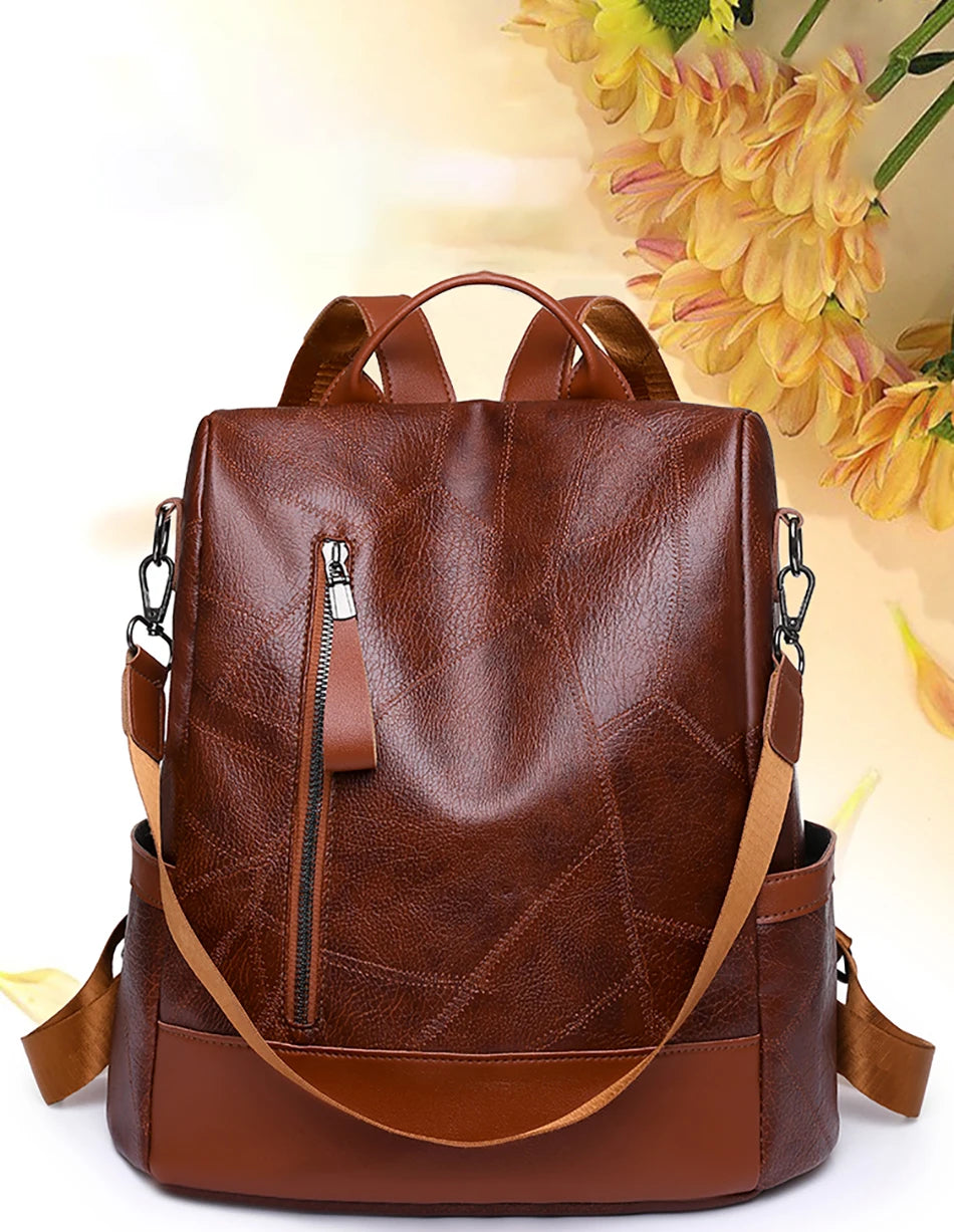 Nouveau Sac à Dos Femme 2023 - Designer, en cuir souple de haute qualité, sac à dos simple et élégant, grande capacité, sac à bandoulière antivol - La Maison Cozy