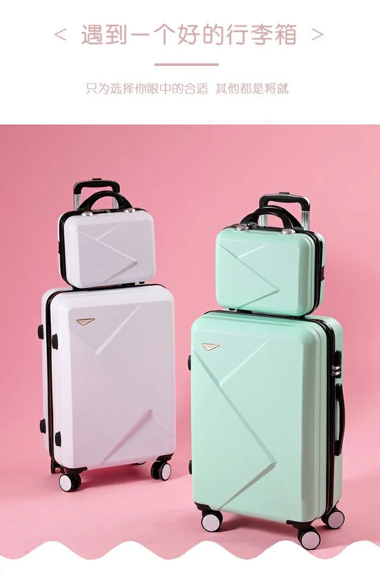 Nouveaux Valises de Voyage à la Mode avec Roues - Bagages Légers avec Petit Sac pour Femme - Set de Valises avec Mot de Passe - Valise Cabine pour Homme et Femme - La Maison Cozy