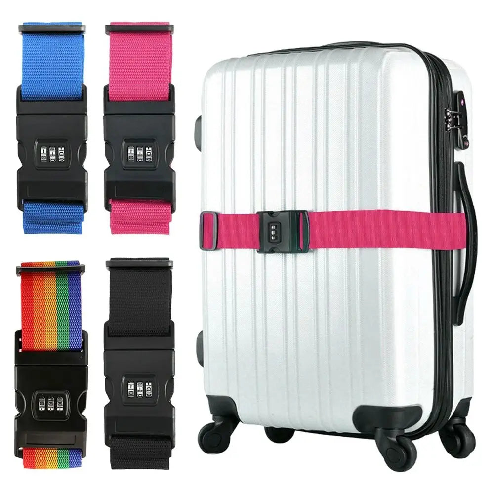 Nouveau Design de Sangle de Valise avec Cadenas Combiné - Ceinture de Bagage Ajustable pour Sécuriser vos Bagages, Accessoires de Voyage - La Maison Cozy