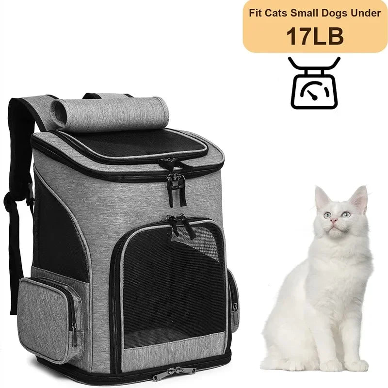 Sac à Dos pour Animaux de Compagnie - Sac Extensible pour Chiot, Sac à Grande Capacité, Sac à Dos Respirant et Portable pour Chat et Chien, Sac Pliable - La Maison Cozy