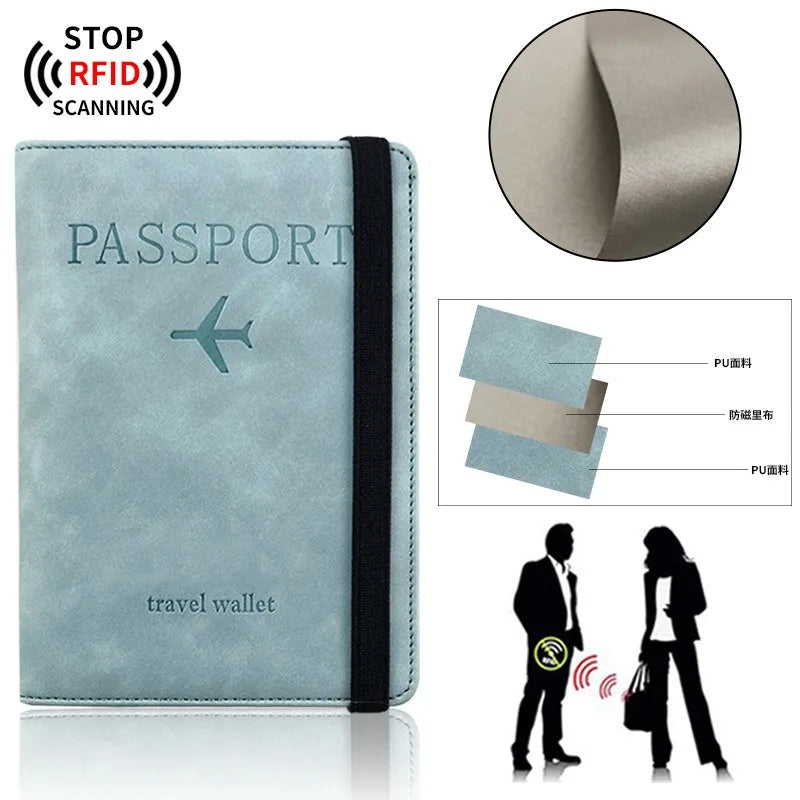 Porte-Passeport RFID en Cuir PU pour Hommes et Femmes – Sac avec Sangle Multifonction, Porte-Cartes et Accessoires de Voyage - La Maison Cozy