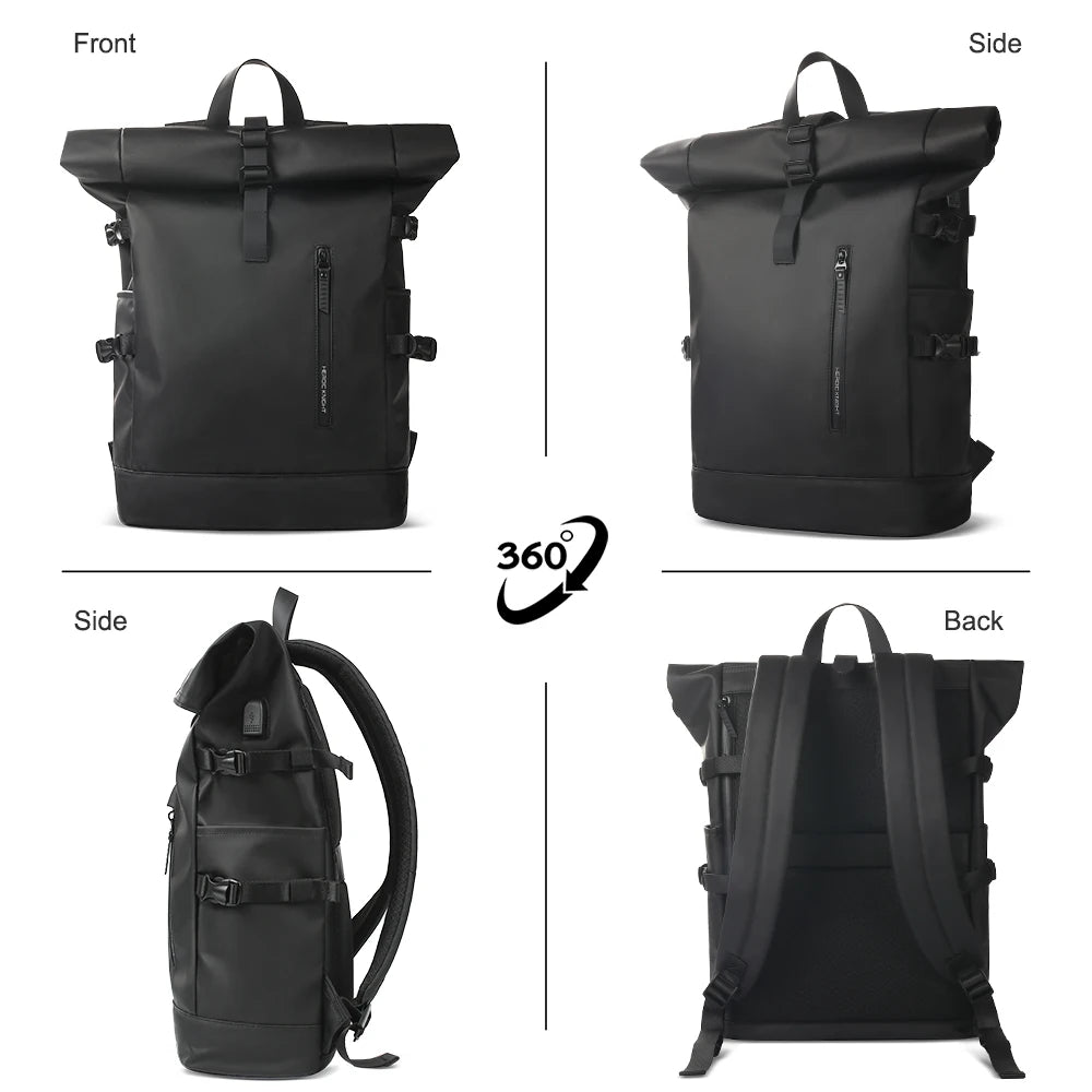 Sac à dos de voyage extensible HK pour homme - Sac à dos de grande capacité, étanche, pour ordinateur portable 15.6", sac de randonnée, sac à dos de cyclisme, avec port USB - La Maison Cozy