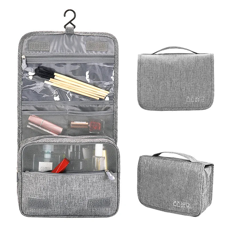 Trousse de Toilette Suspendue en Tissu Oxford - Organisateur de Voyage Étanche pour Hommes et Femmes - La Maison Cozy