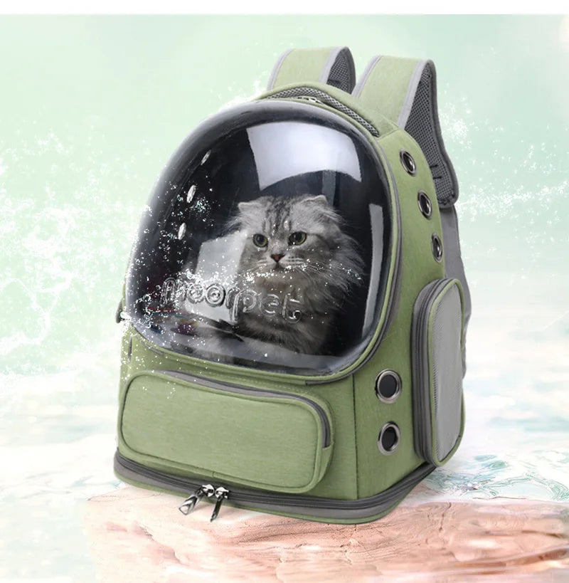 Sac de Transport Transparent pour Chat et Petit Chien - Sac à Dos Respirant pour Voyage et Extérieur, Accessoires pour Animaux - La Maison Cozy