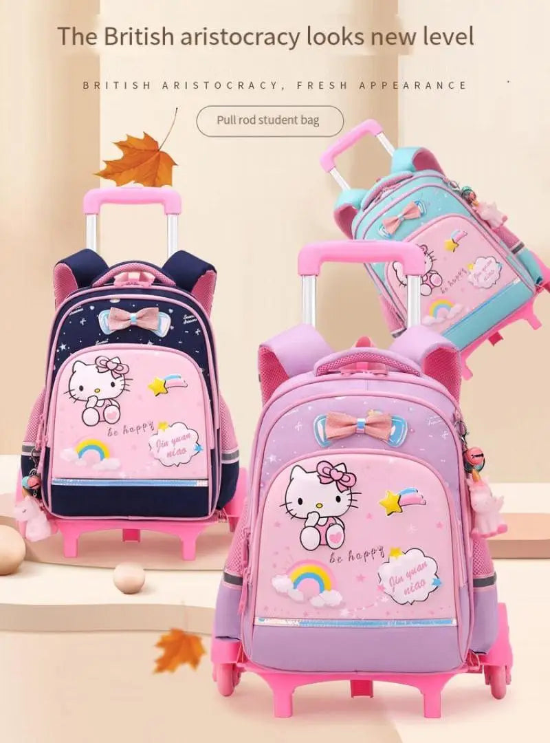 Cartable à Roulettes pour Enfants - Sac à Dos École avec Roues, Sac de Voyage pour Écoliers, Thème Anime, Mochila Escolar Niña, Sac à Dos Enfant - La Maison Cozy