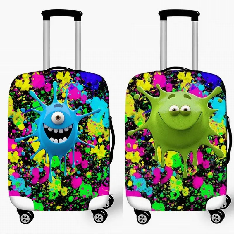 Housses de Protection de Valise 3D Cartoon - Covers Colorés pour Bagages à Roulettes, Accessoires de Voyage pour Hommes, Femmes et Enfants - La Maison Cozy