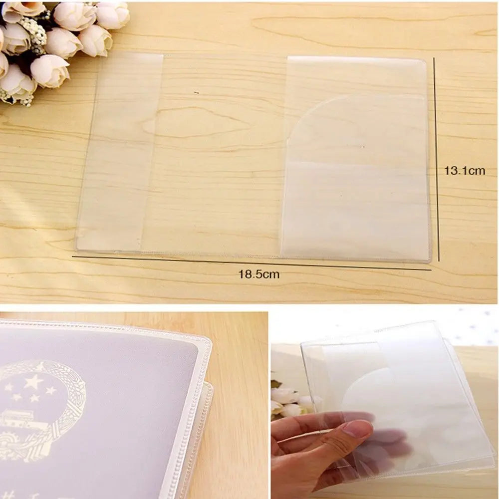 Housse de Passeport Transparent Mat – Organisateur de Carte, Protection de Voyage - La Maison Cozy