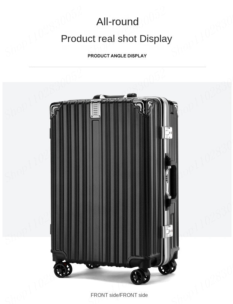 Valise Nouveau Modèle avec Cadre en Aluminium – Luggage à Roulettes Durable avec Charge USB, Sac de Voyage Unisexe, Trolley de Boarding, Fermeture Éclair - La Maison Cozy